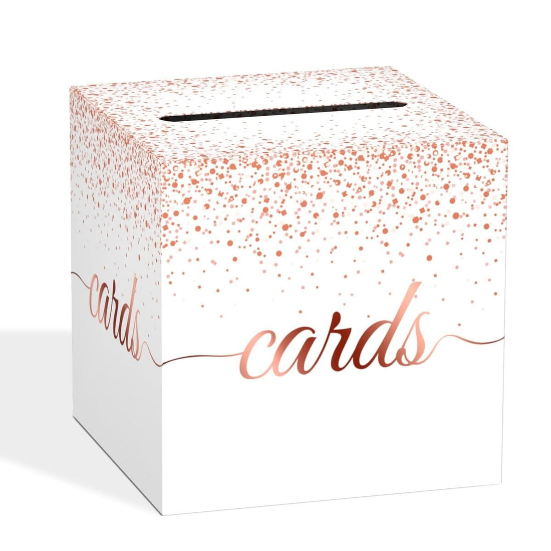 Rósagylltur kortakassi með ‘‘Cards‘‘ merkingu - 20cm
