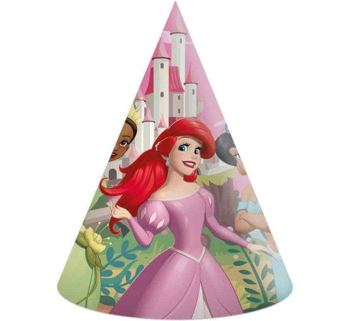Disney prinsessu partýhattar - 6stk