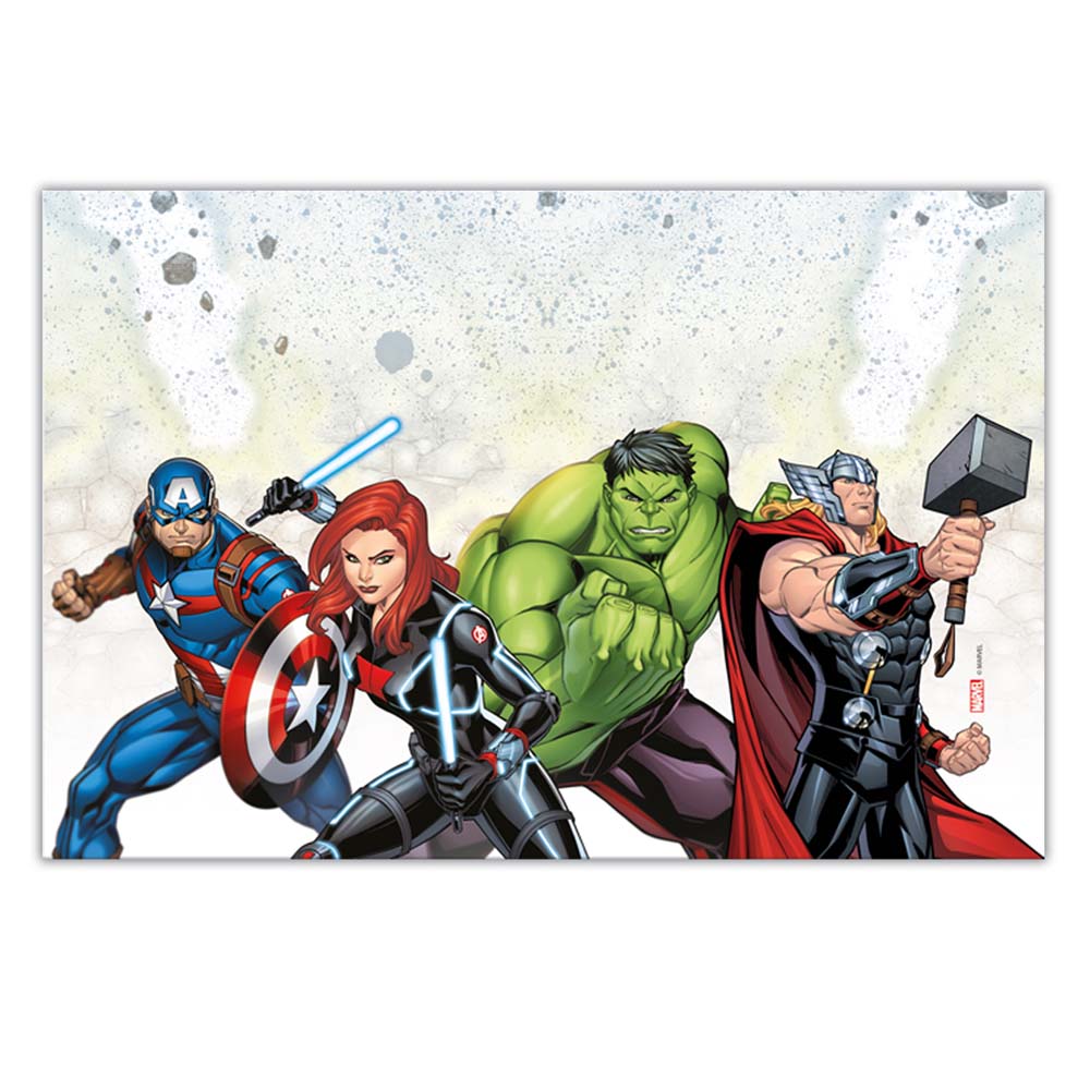 Ljós Avengers plastdúkur-1,20m x 1,80m