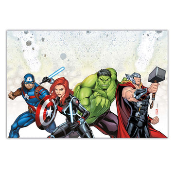 Ljós Avengers plastdúkur-1,20m x 1,80m