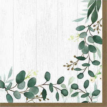 Eucalyptus servíettur 33 cm - 16 stk í pakka