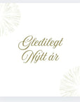 "Gleðilegt Nýtt ár" Matarservíettur - 20stk gull, silfur eða svartar