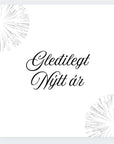 "Gleðilegt Nýtt ár" Matarservíettur - 20stk gull, silfur eða svartar