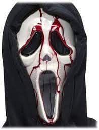 Scream gríma með blóði