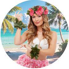 Hawaiian Luau Tiki sett - armbönd og blómakrans