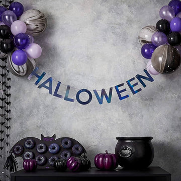 Halloween borði með blöðrum - 3 metrar