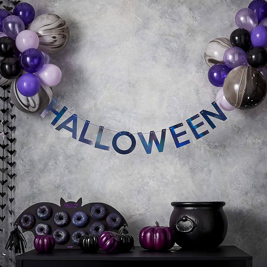 Halloween borði með blöðrum - 3 metrar