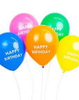 "happy birthday" blöðru kit- 5x blöðrur