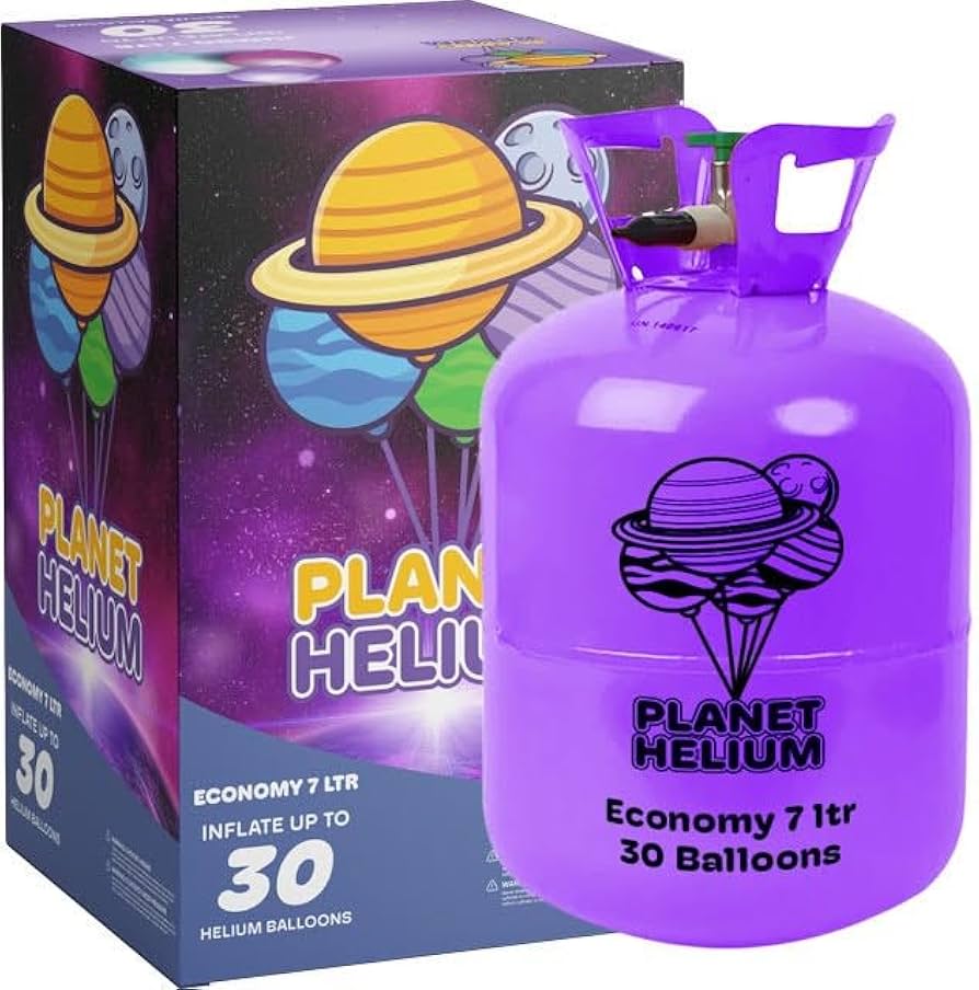 Helíum tankur - 30 blöðrur 23cm