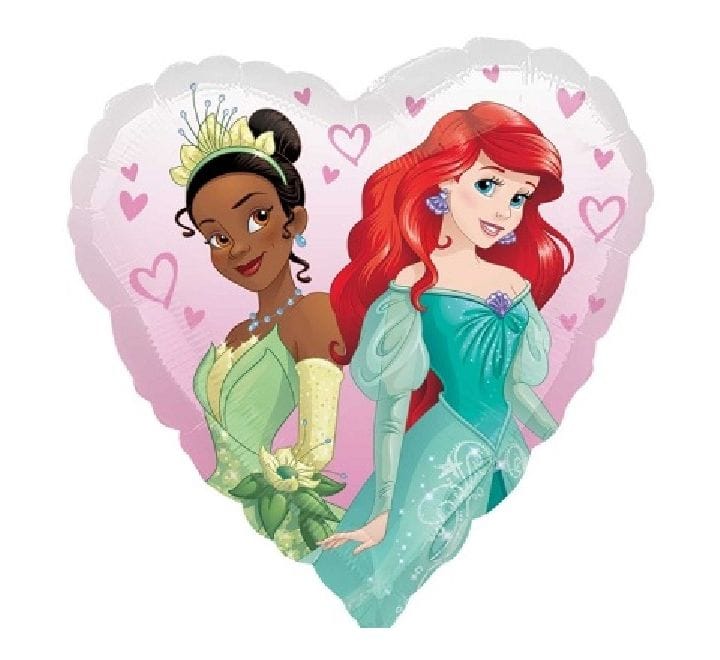Hjartalaga Disney prinsessu álblaðra - 43cm