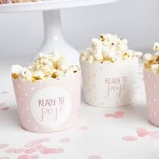 Hvít og bleik popp/nammi box, 10stk