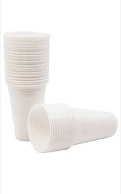 Hvít plastglös 25stk - 200ml