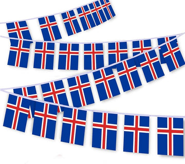Íslands fánalengja úr plasti  9m