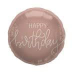 Kremlituð “Happy Birthday” álblaðra - 45cm
