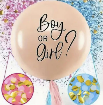 Beige  Kynjablaðra “Boy or Girl?”  90cm