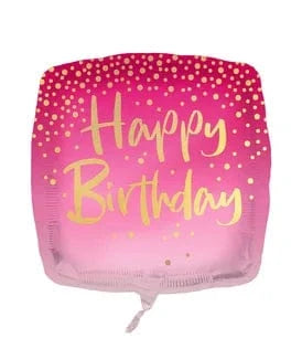 Bleik “Happy Birthday” álblaðra