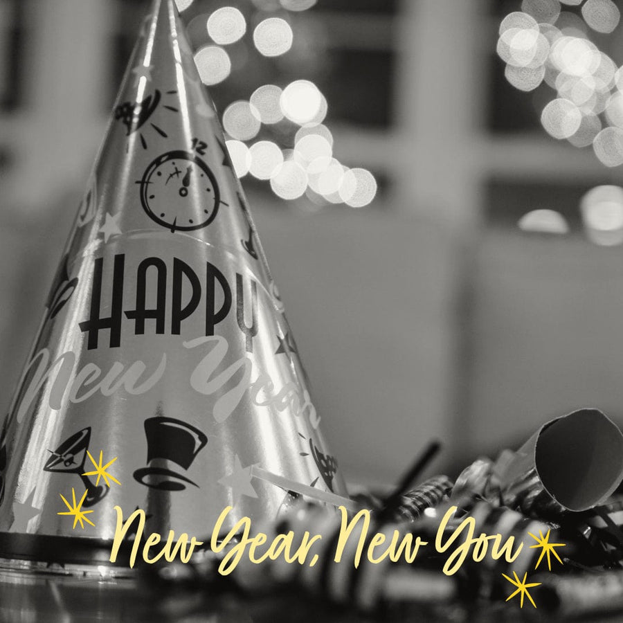 “Happy New Year” strýtuhattur, 3 litir