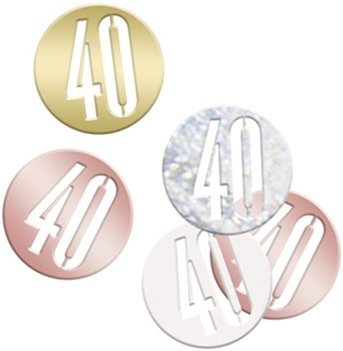 40 ára confetti (gyllt og rósagyllt) 14g