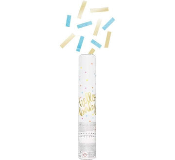 Blá confetti kynjasprengja 30cm