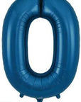 Stórar dökkbláar (navy) tölustafablöðrur, 86cm