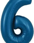 Stórar dökkbláar (navy) tölustafablöðrur, 86cm