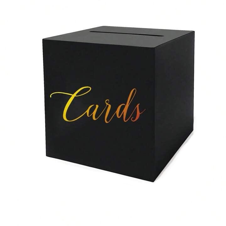 Kortakassi svartur með gylltri ‘‘Cards‘‘ merkingu  22cm