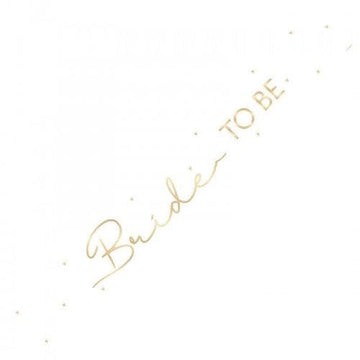 Hvítur "Bride to be" borði