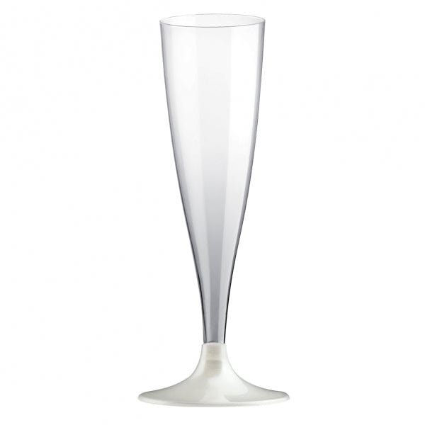 Perluhvít vínglös úr plasti (fjölnota) - 10stk í pakka, 140ml