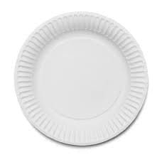 Hvítir plastdiskar (hægt að nota aftur)- 10 stk í pakka, 23cm