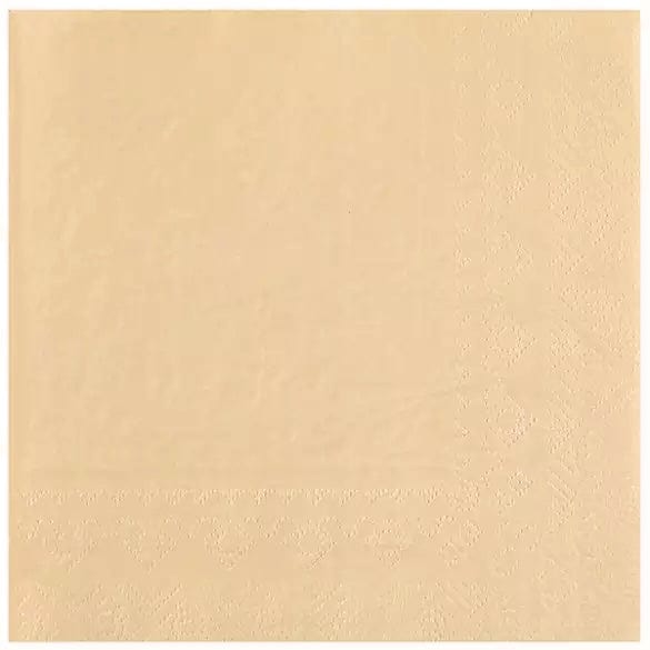 Kremaðar (beige) matarservíettur 25 stk