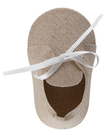 Kremaðir (beige) skór úr taui - 4 stk í pakka