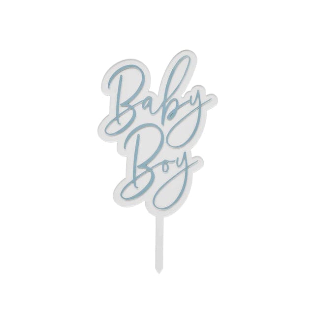 Blár “Baby Boy” kökutoppur úr akrýl