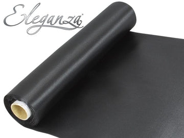 Svartur satín renningur 29cm x 20m