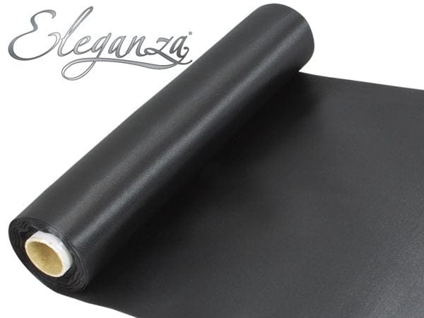 Svartur satín renningur 29cm x 20m