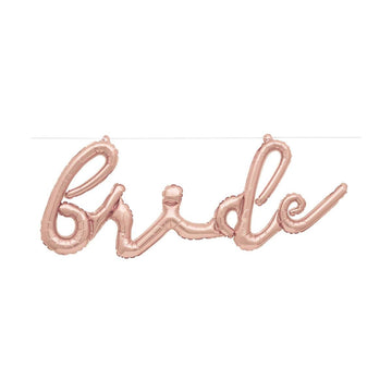 Rósagyllt “bride” blöðru skrautlengja  87 cm