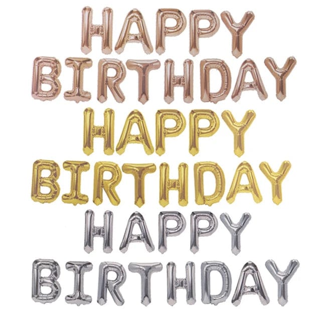 “Happy Birthday” blöðrulengjur (margir litir í boði) 35-40 cm
