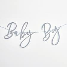 Blá “Baby Boy” skrautlengja 2m