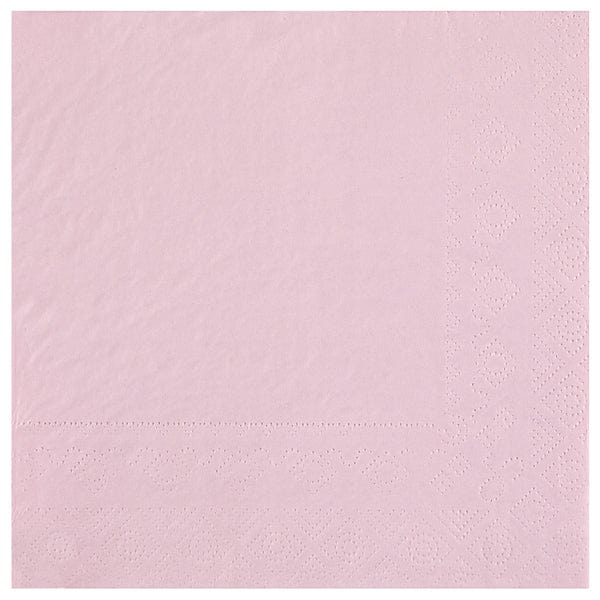 Pastel bleikar matarservíettur 25 stk