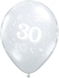 30 ára blöðrur (2 litir) 28cm