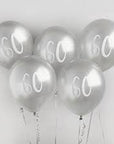 “60” blöðrur, 5 stk