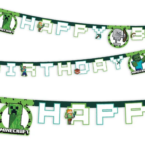 Minecraft “Happy Birthday” skrautlengja 2m