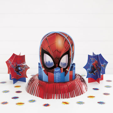 Spiderman borðskraut ásamt confetti