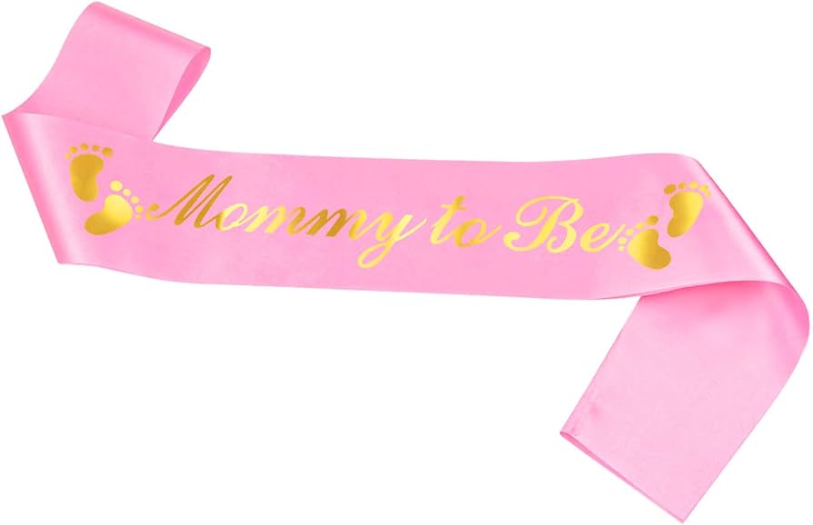 Bleikur “Mommy to Be” borði