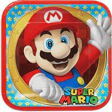 Super Mario diskar, 8 stk 23cm