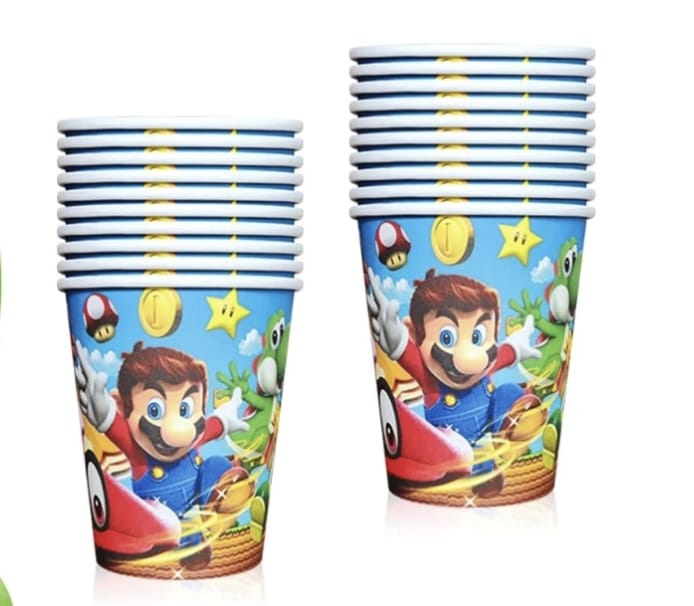 Super Mario Pappaglös 10stk.