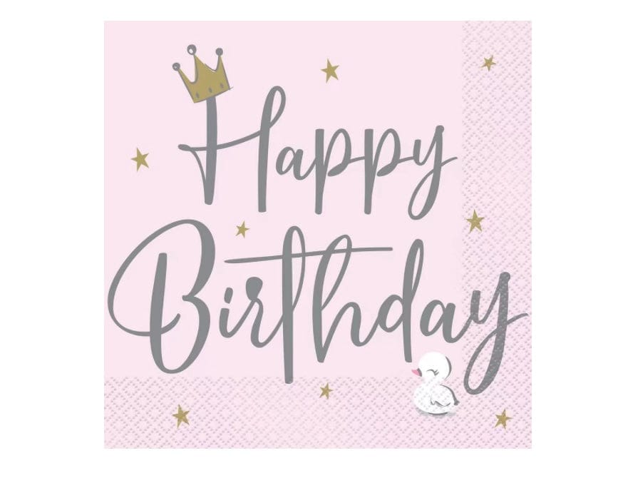 “Happy Birthday” servíettur - 16stk