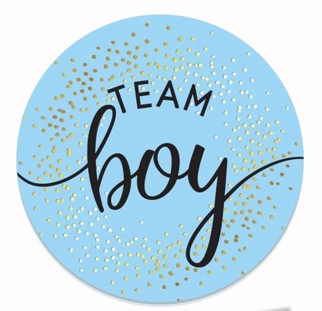 “Team Boy” bláir límmiðar - 24stk