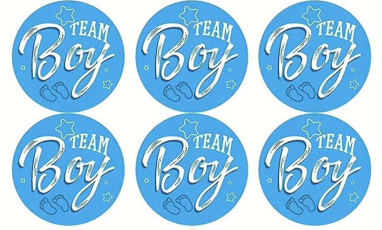 “Team Boy” bláir límmiðar - 24stk