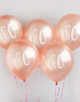 “60” blöðrur, 5 stk