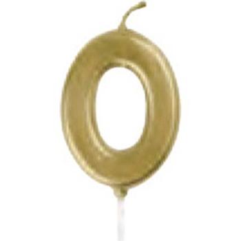 Gyllt afmæliskerti #0-9